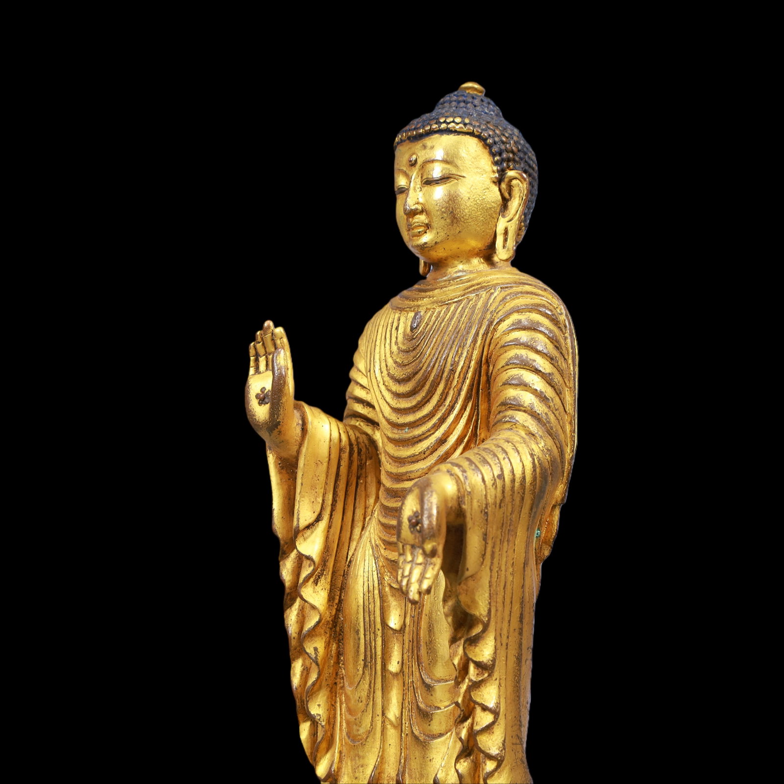 A Exquisite Gilt Bronze Statue of Sakyamuni - 5