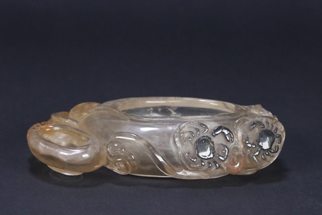 An Exquisite Crystal Crab Pattern Brush Washer (1 of 10)