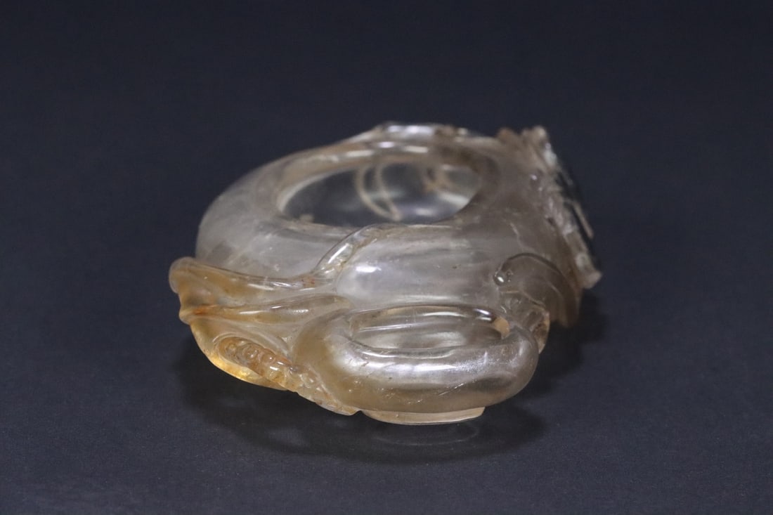 An Exquisite Crystal Crab Pattern Brush Washer - 2
