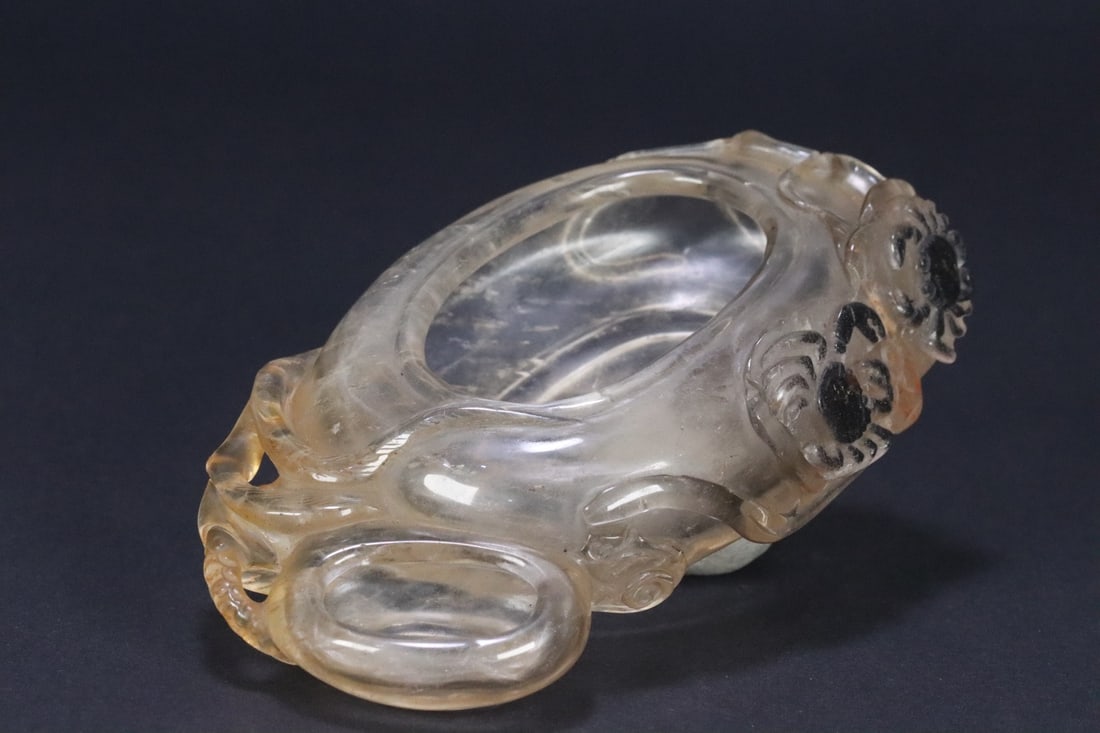 An Exquisite Crystal Crab Pattern Brush Washer - 7