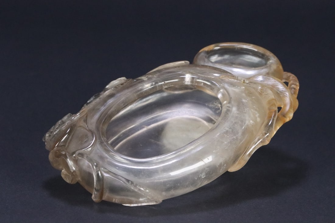 An Exquisite Crystal Crab Pattern Brush Washer - 8