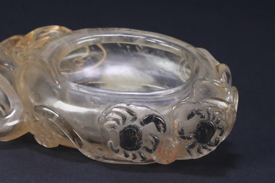 An Exquisite Crystal Crab Pattern Brush Washer - 9