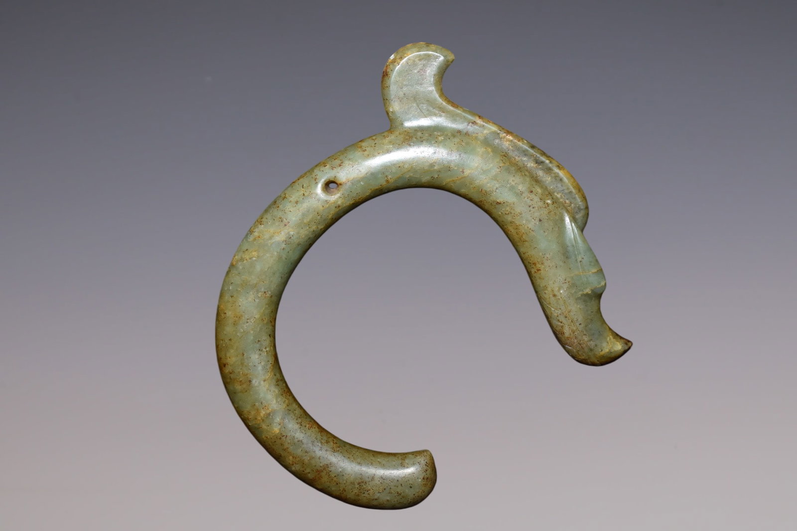 An Exquisite Hemo Jade Dragon - 2