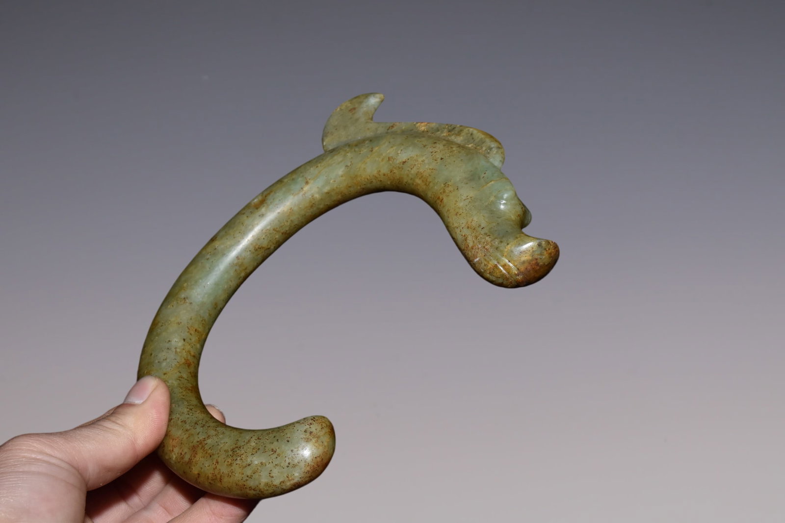 An Exquisite Hemo Jade Dragon - 3