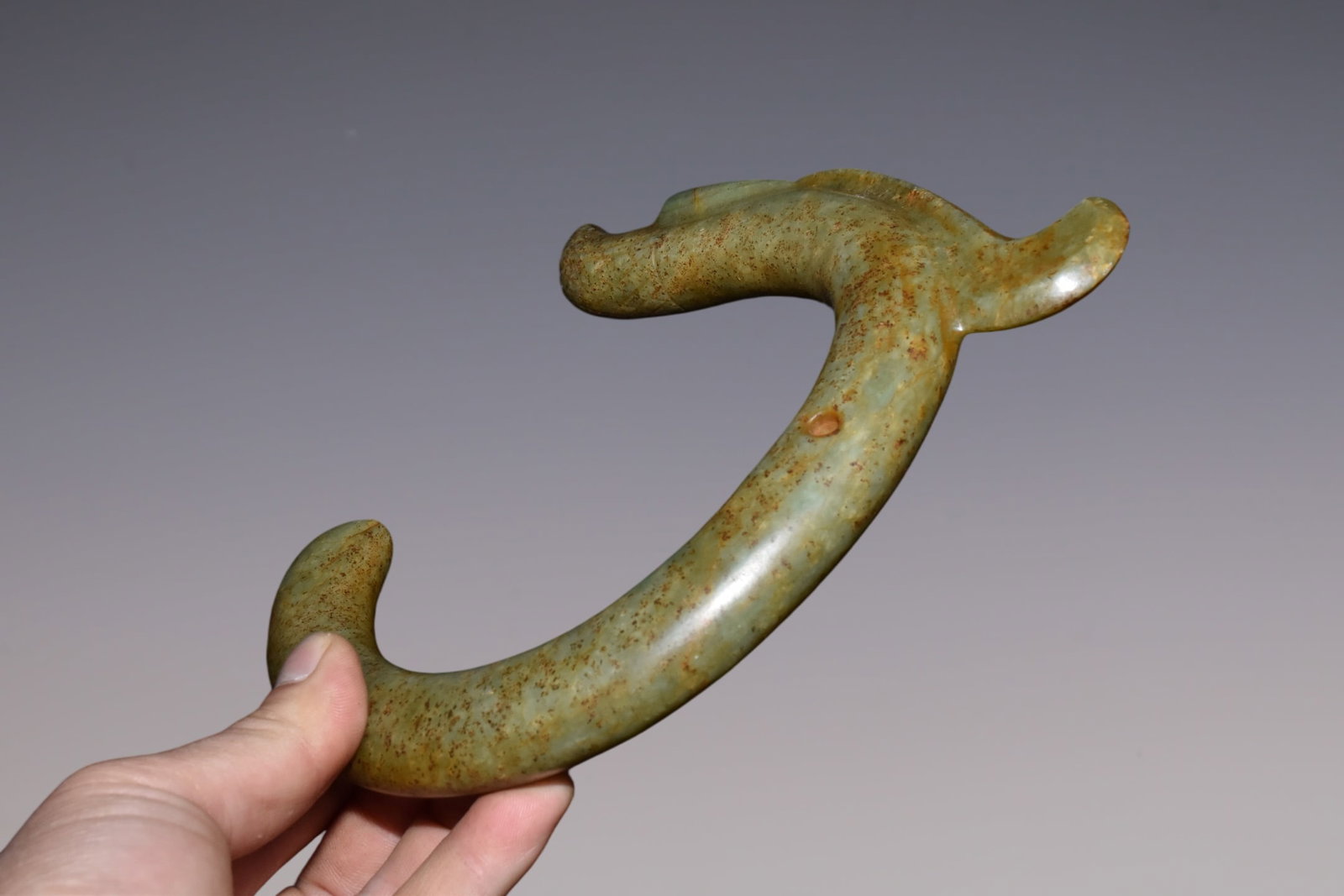 An Exquisite Hemo Jade Dragon - 5