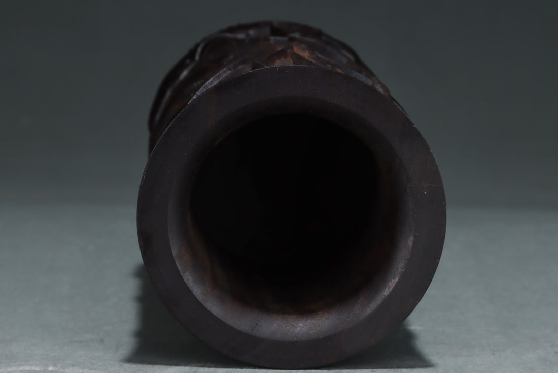 An Exquisite Eaglewood Bamboo Pattern Brush Pot - 8