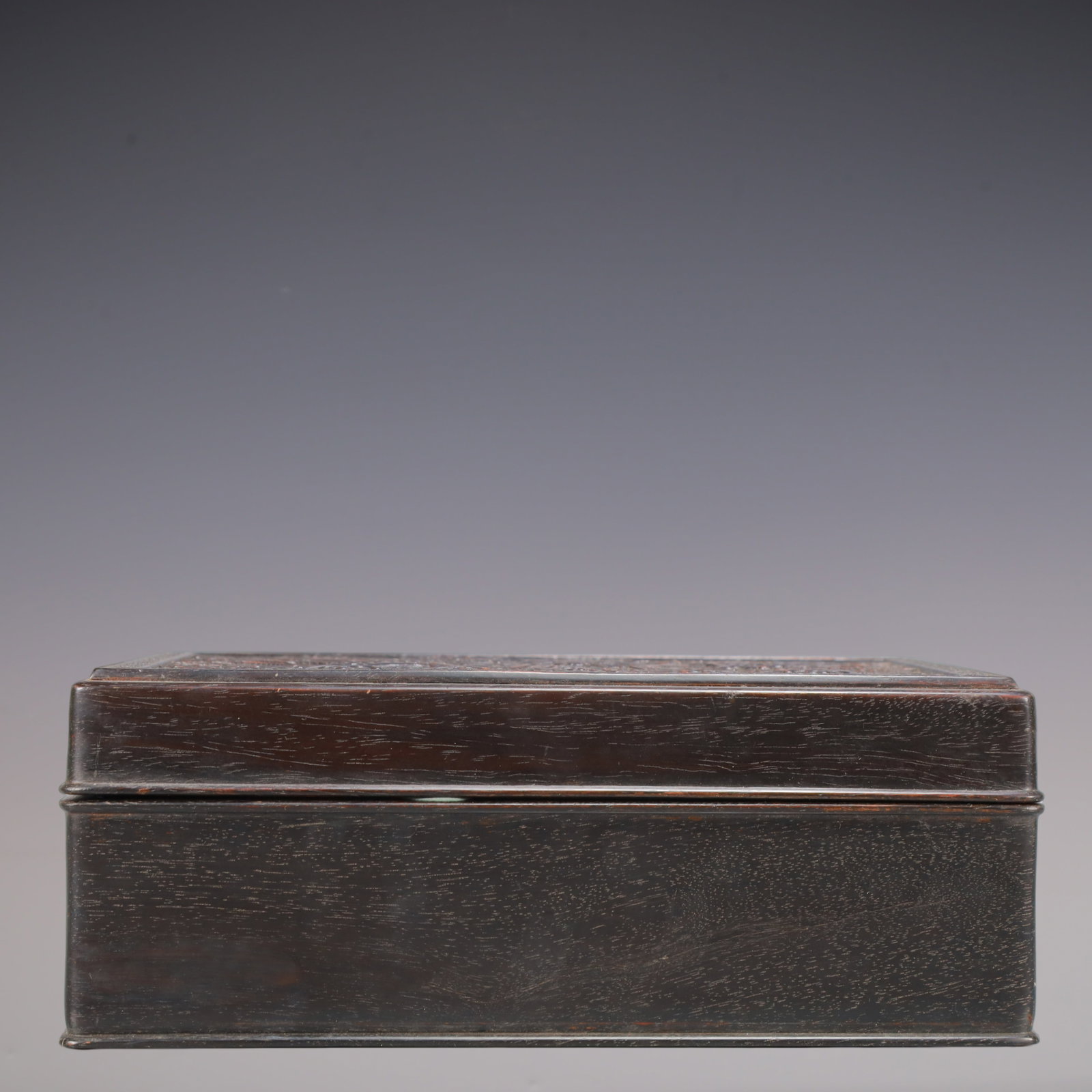 A Exquisite Zitanwood Dragon Pattern Seawater Pattern with poem Box: A Exquisite Zitanwood Dragon Pattern Seawater Pattern with poem Box Qing Dynasty, China Size:10.3inx5.7inx3.8in Weight:1100g紫檀木龙纹海水纹诗