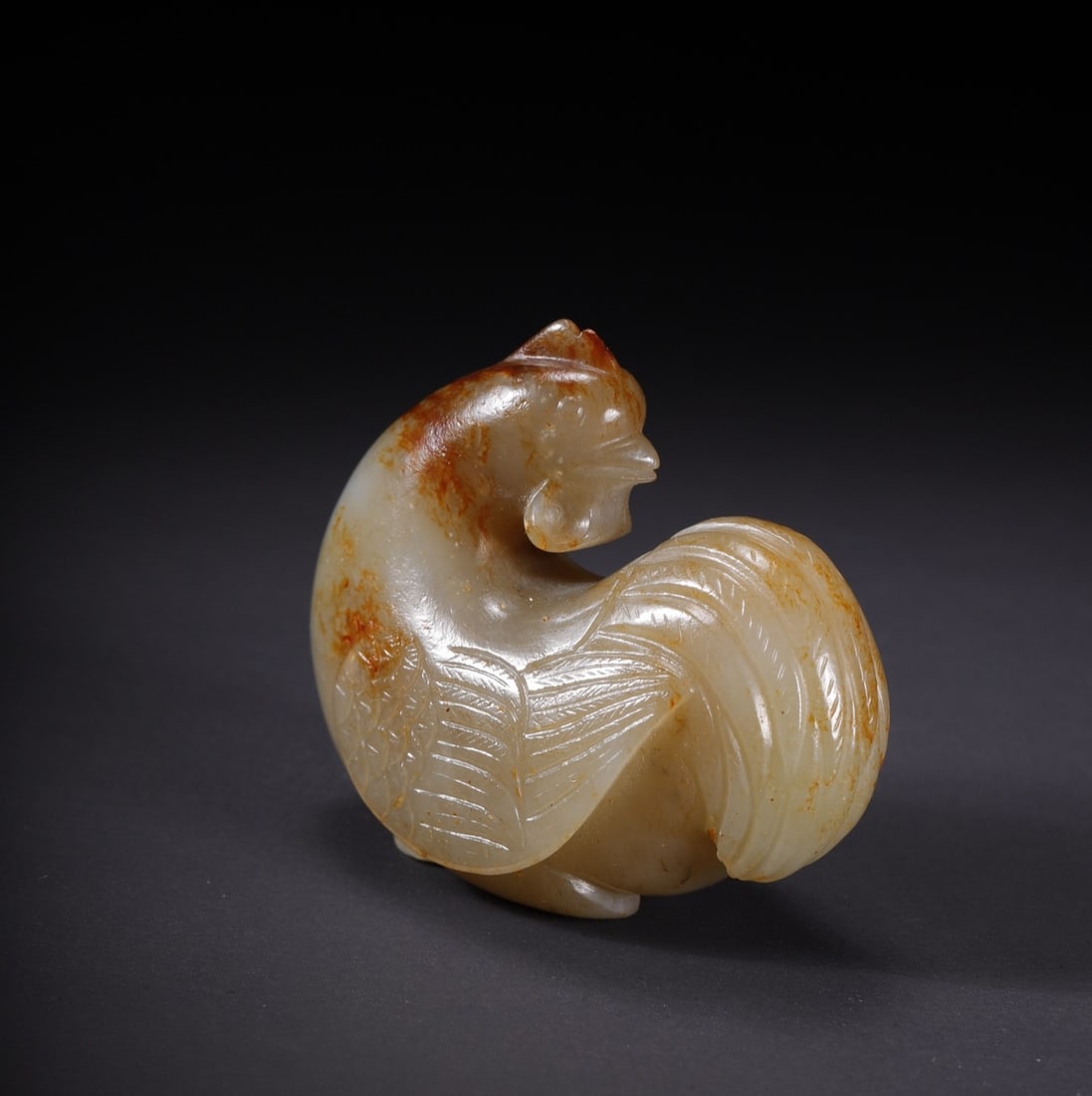 An Exquisite White Jade Rooster - 4