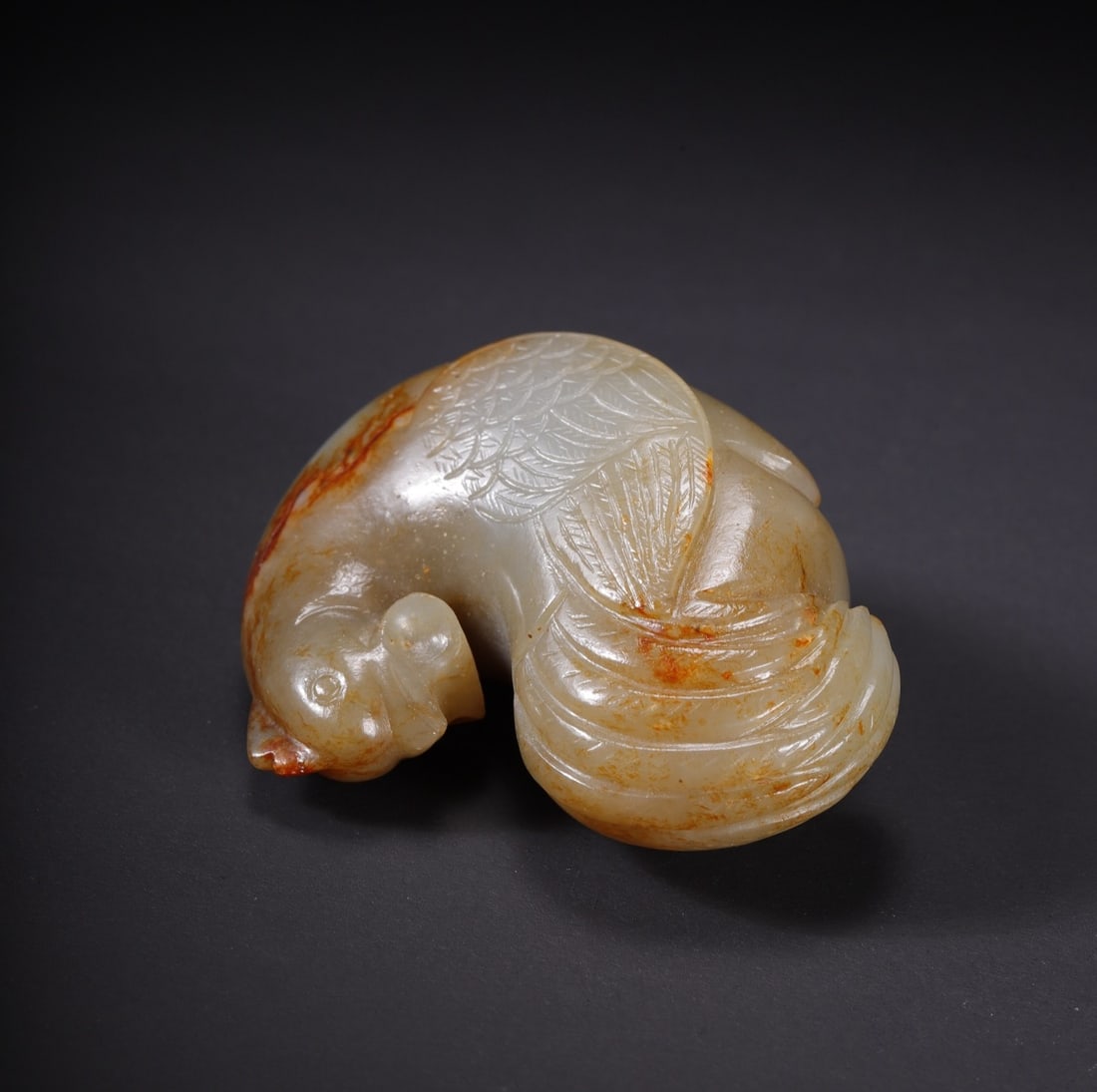 An Exquisite White Jade Rooster - 7