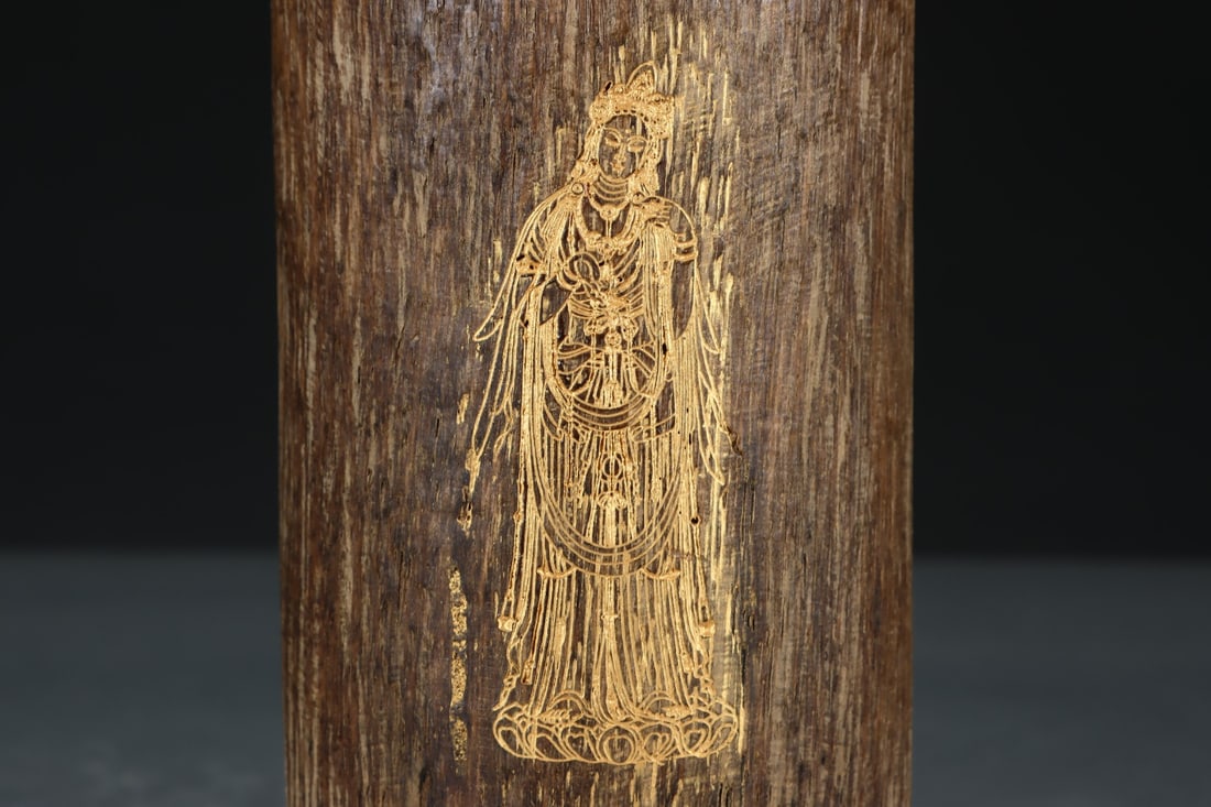 An Exquisite Eaglewood Buddha Statue Pattern Ornament - 3