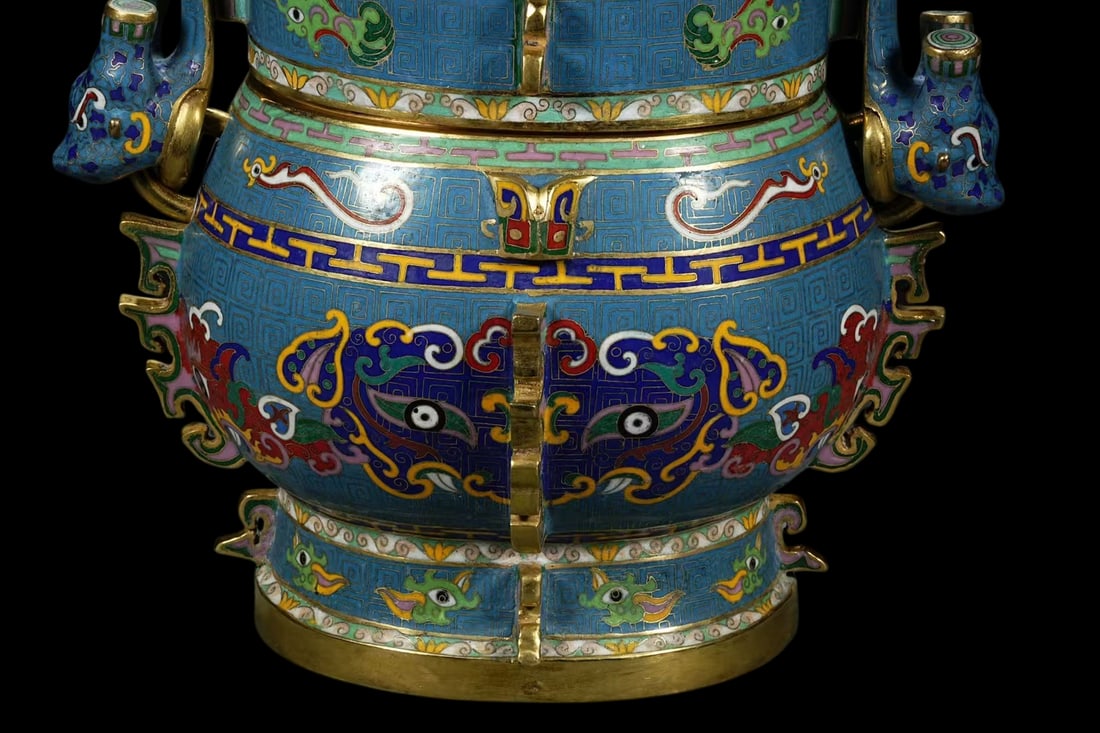 A Exquisite Cloisonne Beast-Face Pattern Jar - 3