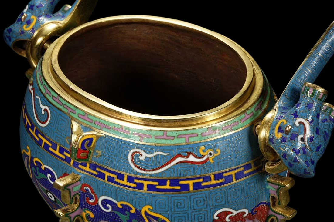 A Exquisite Cloisonne Beast-Face Pattern Jar - 7