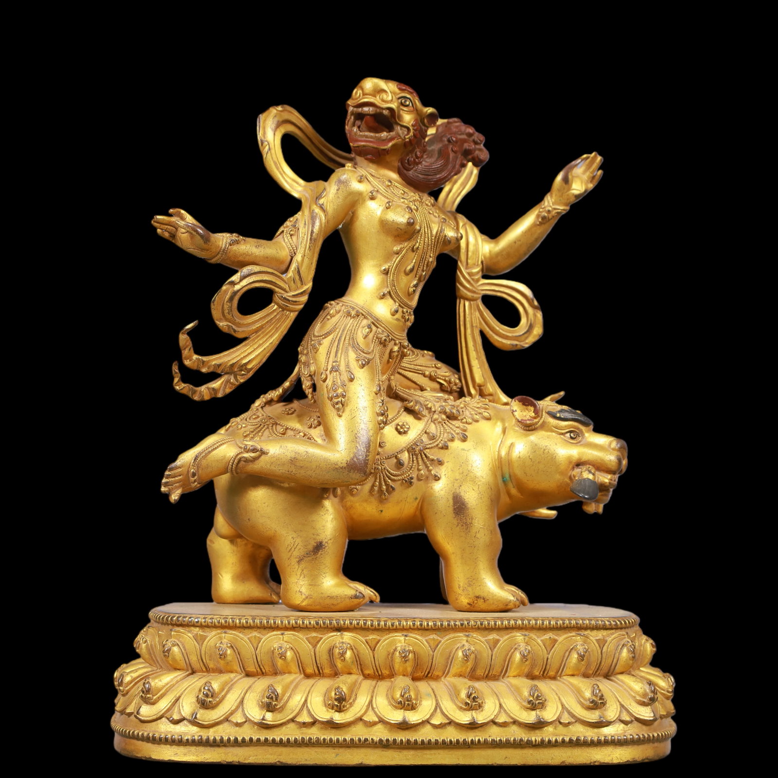 An Exquisite Gilt Bronze Buddha Statue: An Exquisite Gilt Bronze Buddha Statue Ming Dynasty, China Yongle Six-character Mark Size:8.3inx4.7inx11in Weight:5250g铜鎏金佛像 中国明代