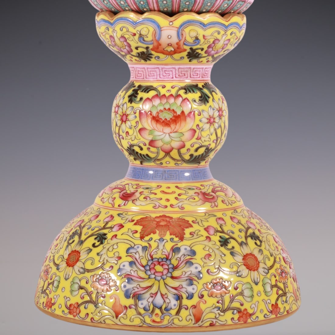 An Exquisite Enamel Lotus Pattern Dragon Pattern Seawater Pattern Hatstand - 3
