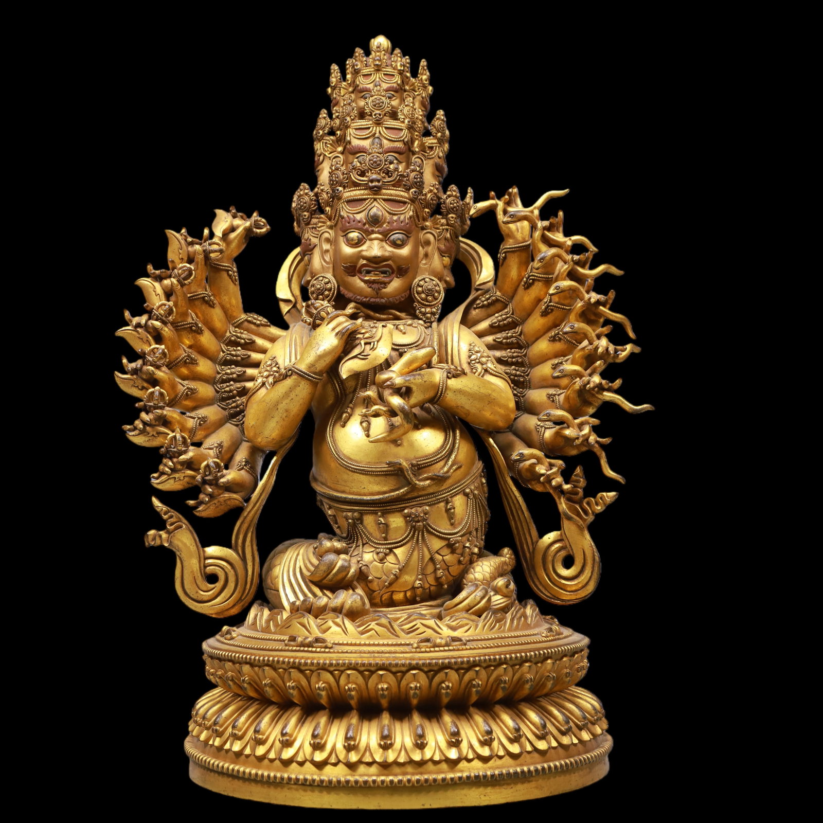 An Exquisite Gilt Bronze Statue of Chakrasamvara: An Exquisite Gilt Bronze Statue of Chakrasamvara Ming Dynasty, China Yongle Six-character Mark Size:13inx9.8inx19.5in