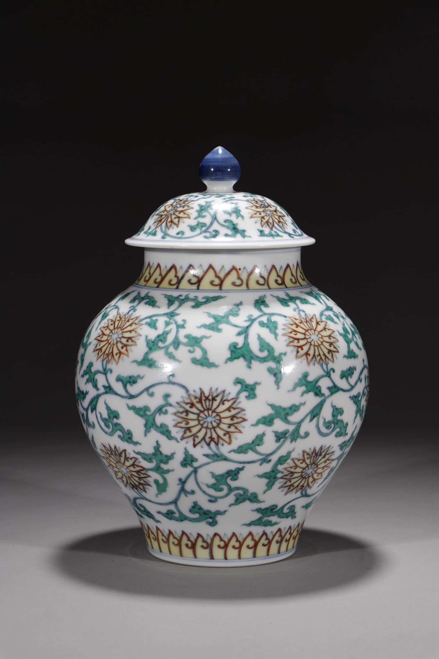 An Exquisite Doucai Lotus Pattern Jar - 5