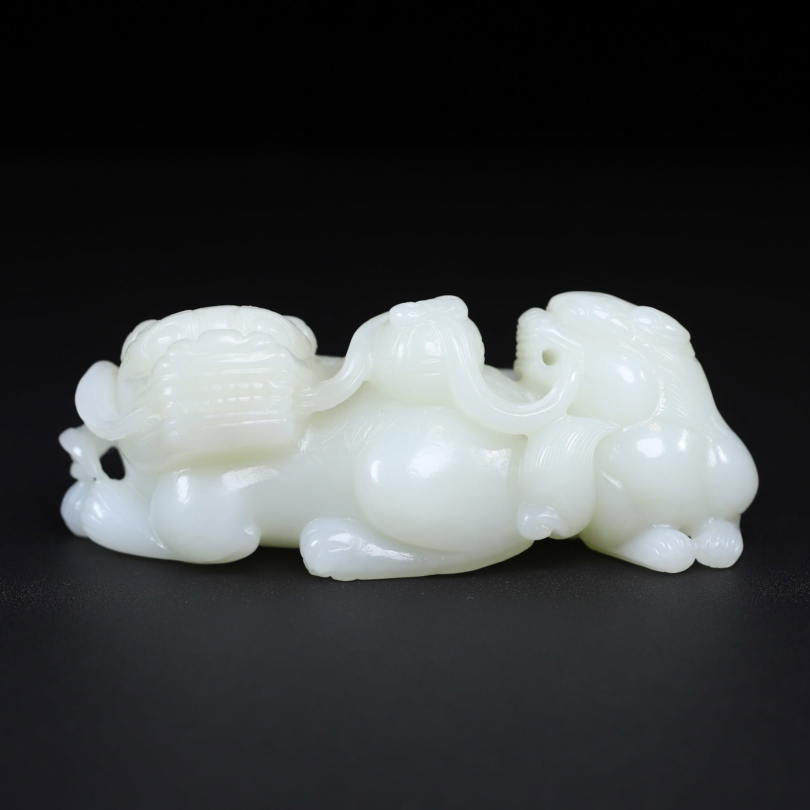 A Exquisite Hotan Jade Auspicious Beast Ornament (1 of 9)