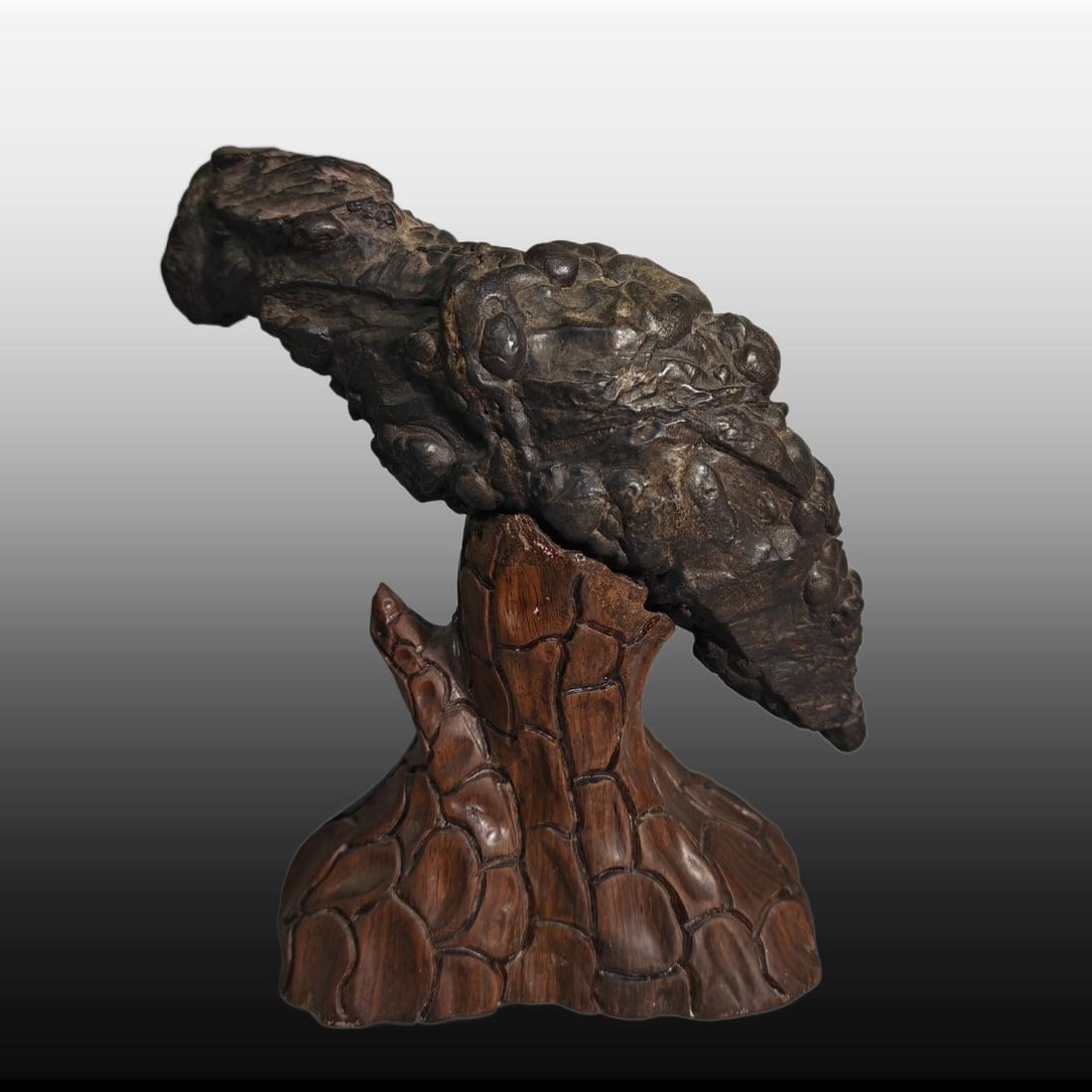 A Exquisite Lingbi Stone Eagle Ornament - 3