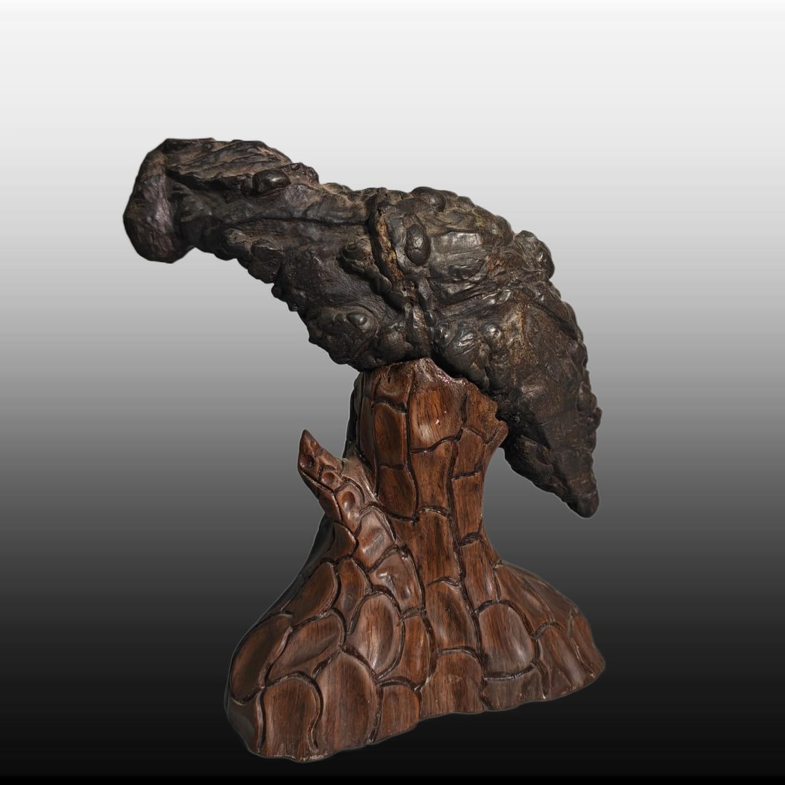 A Exquisite Lingbi Stone Eagle Ornament - 4