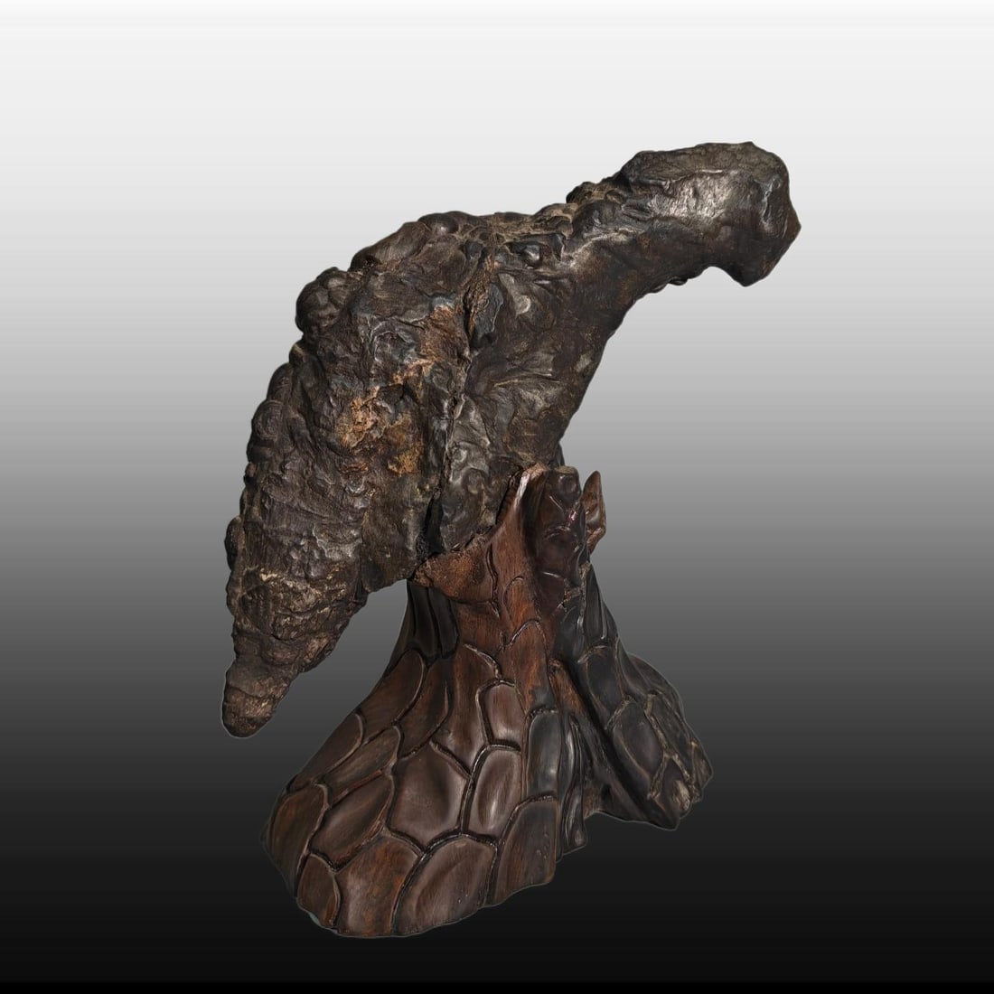 A Exquisite Lingbi Stone Eagle Ornament - 8