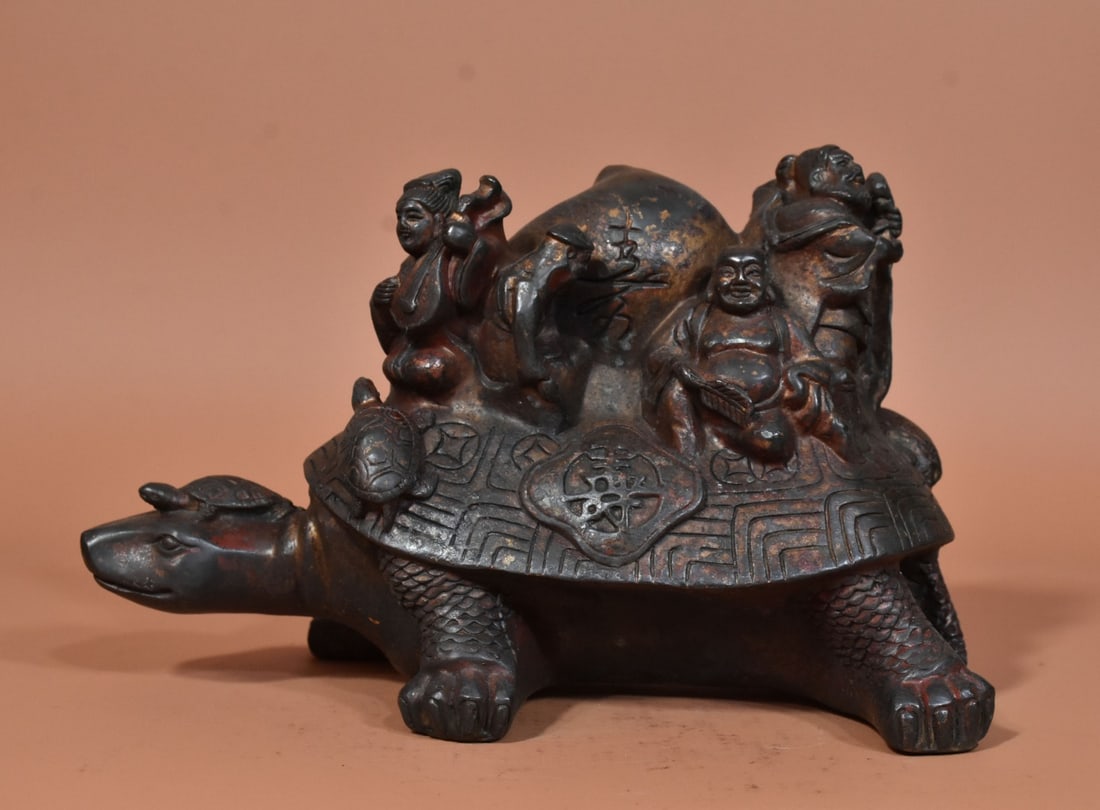 A Exquisite Coppery Tortoise Ornament - 3