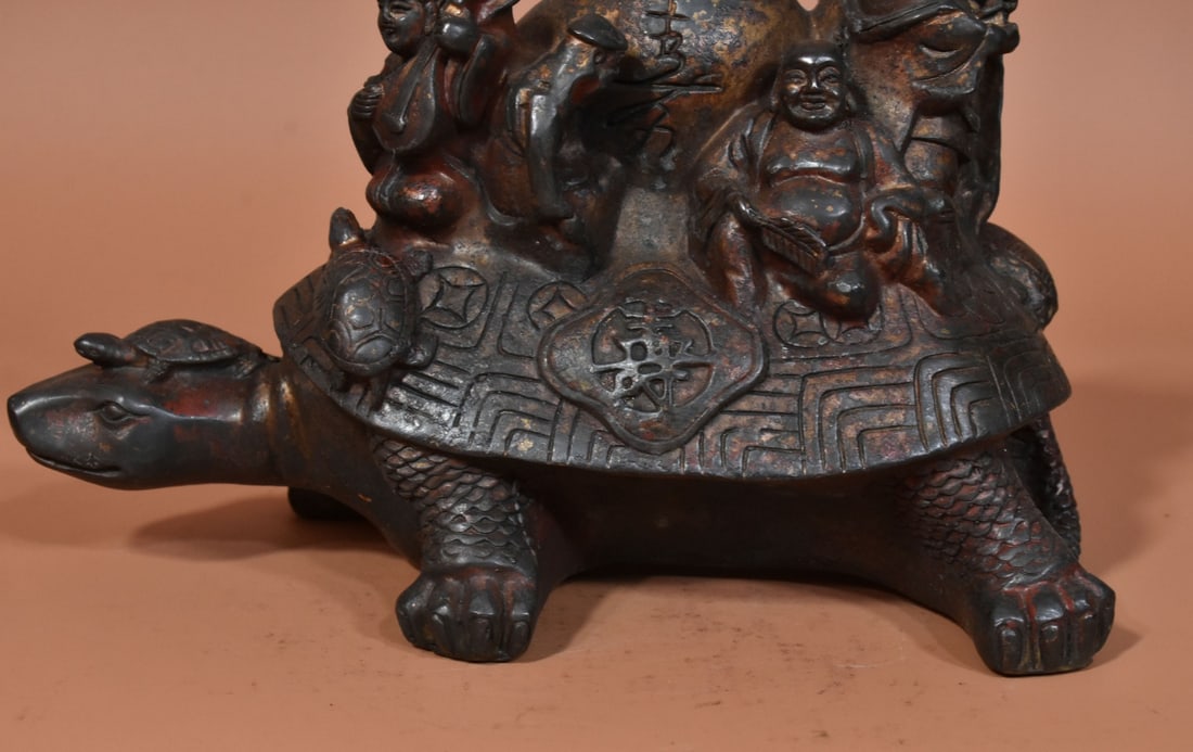 A Exquisite Coppery Tortoise Ornament - 5