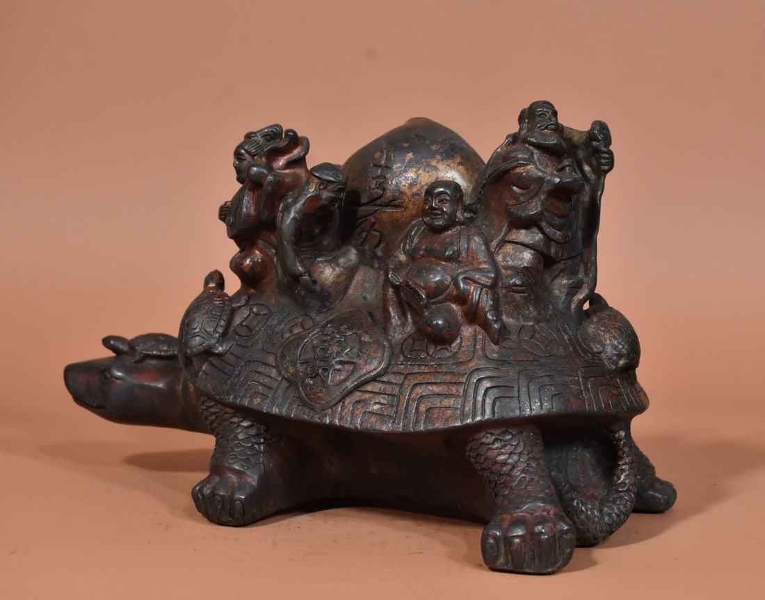 A Exquisite Coppery Tortoise Ornament - 8