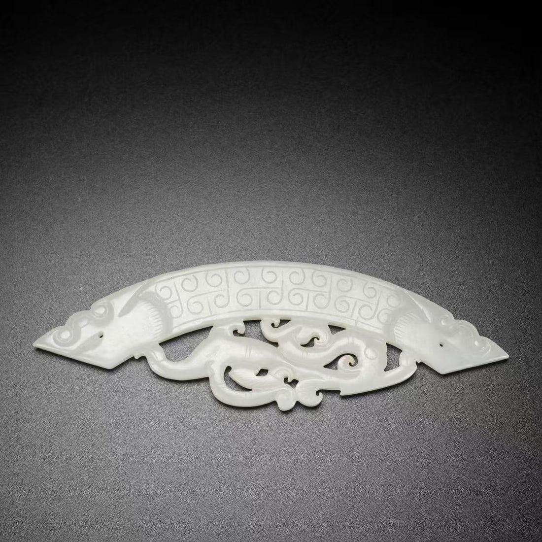 A Exquisite Hotan Jade Phoenix Pattern Bi - 6