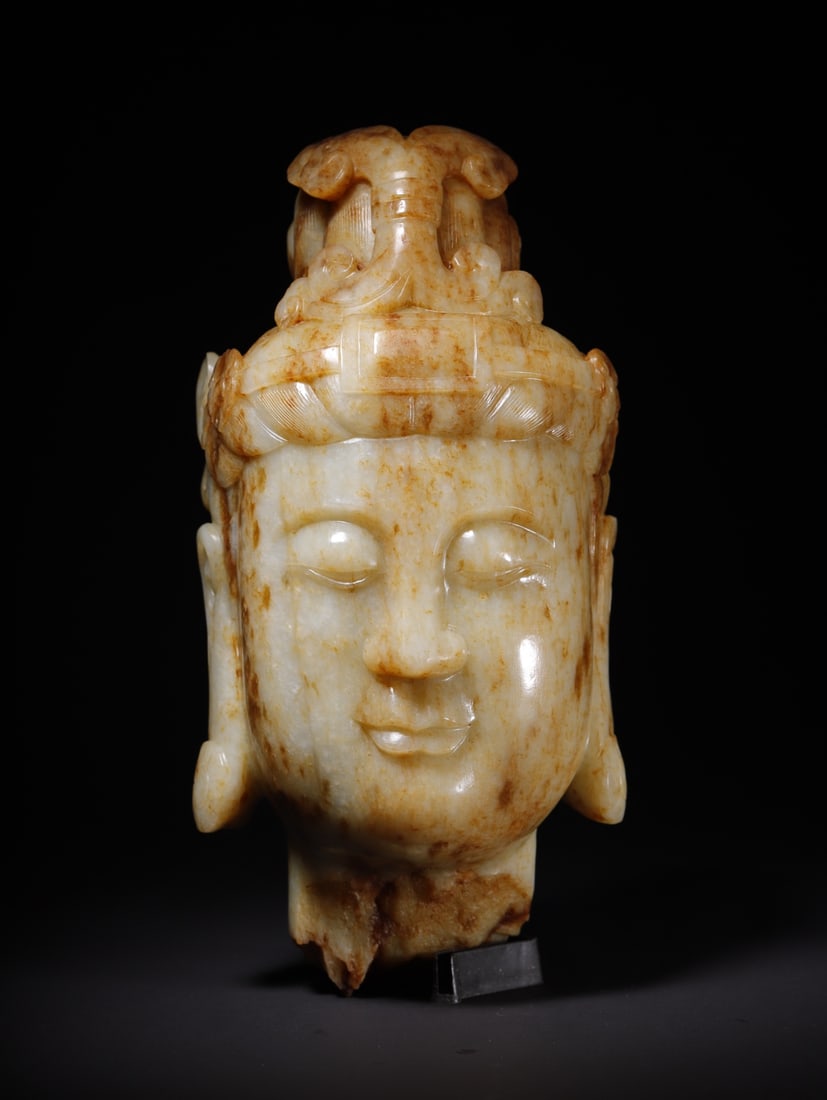 A Exquisite Hotan Jade Buddha Head - 2