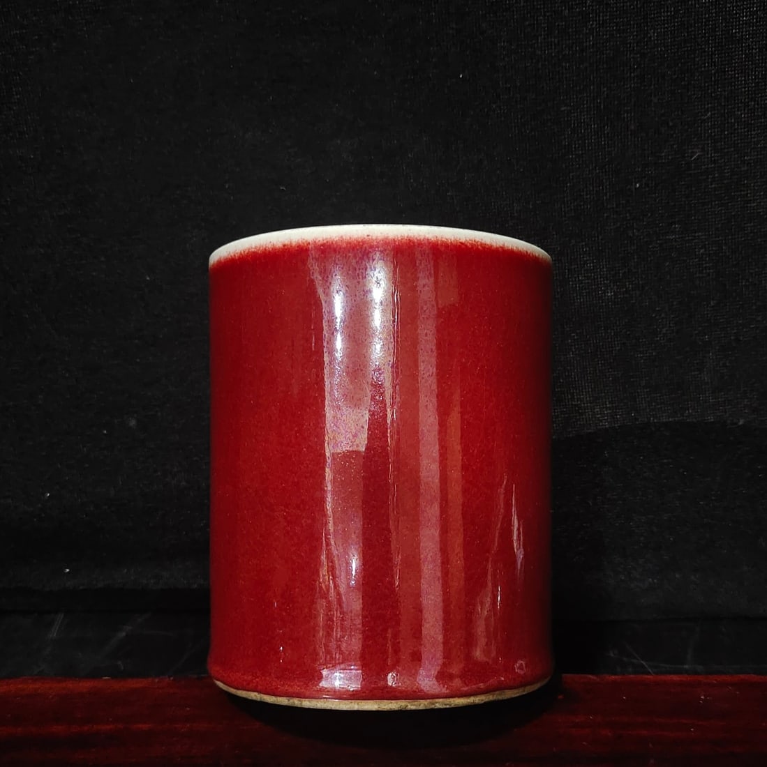 A Exquisite Lang Red Glazed Brush Pot - 5