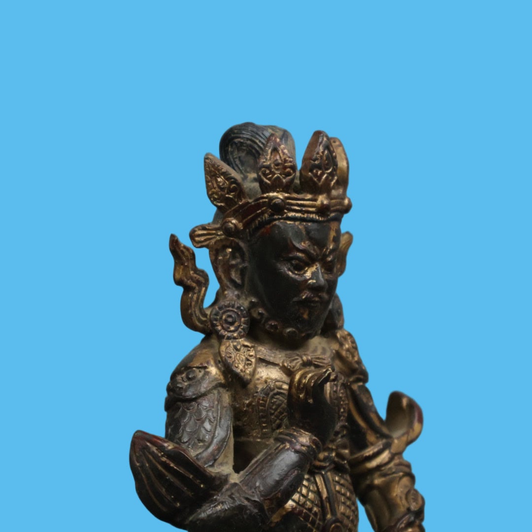 A Exquisite Copper-Bodied Buddha statue Ornament - 3