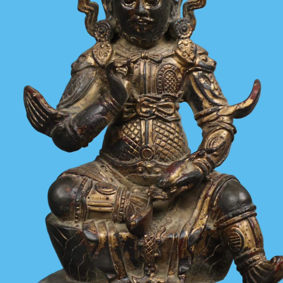 A Exquisite Copper-Bodied Buddha statue Ornament - 4