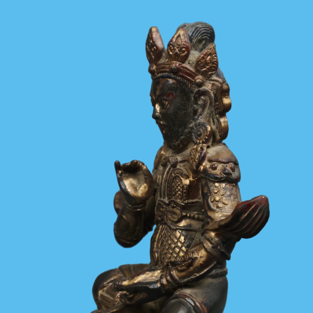 A Exquisite Copper-Bodied Buddha statue Ornament - 6