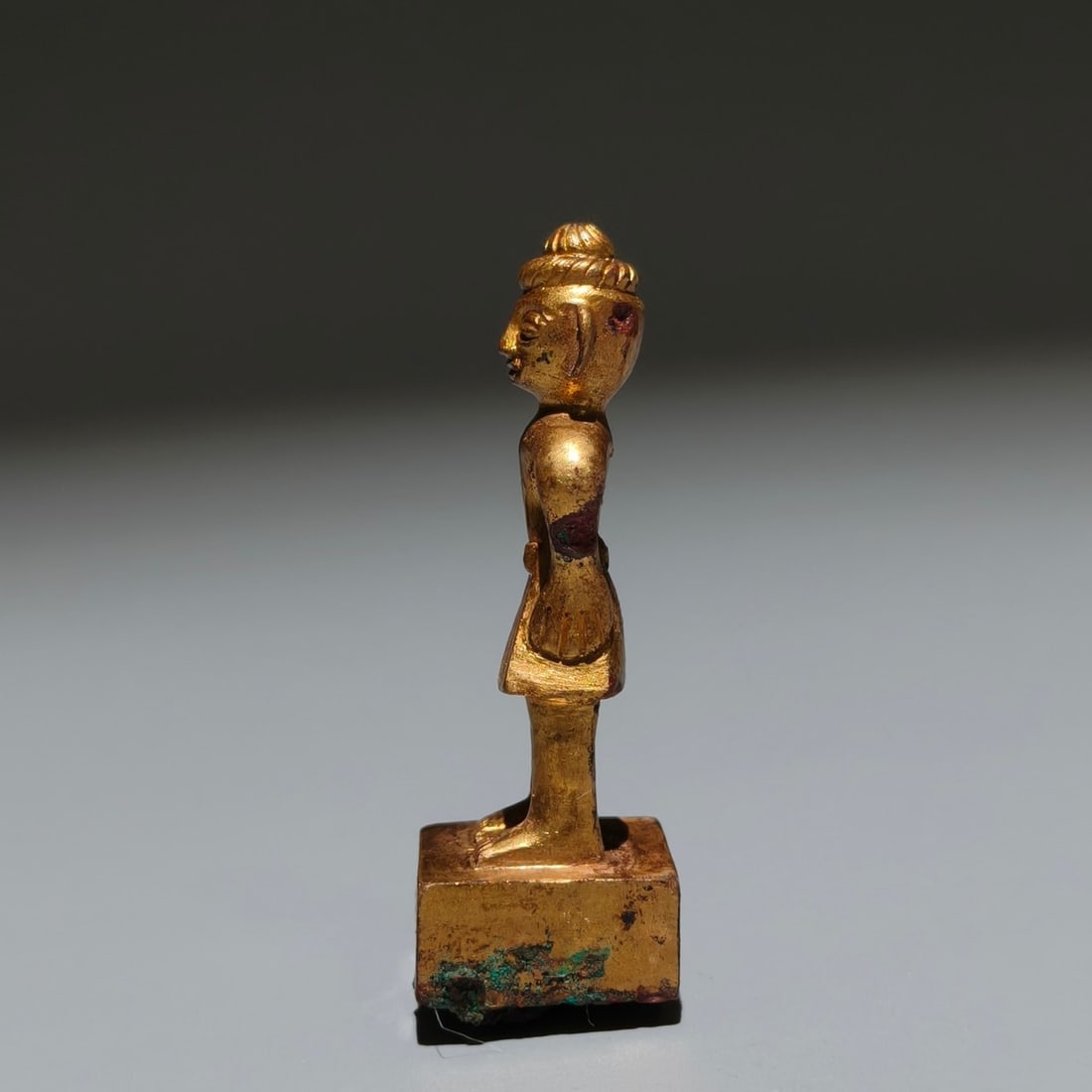 A Exquisite Gilt Bronze Figures Seal - 4
