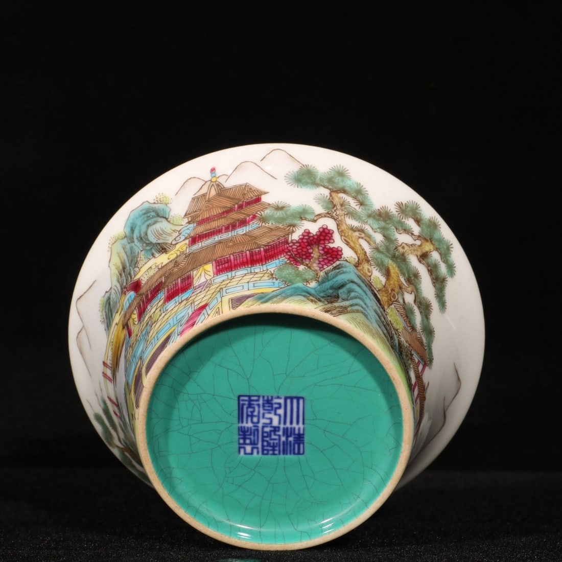 A Exquisite Enamel Landscape Pattern Cup - 8