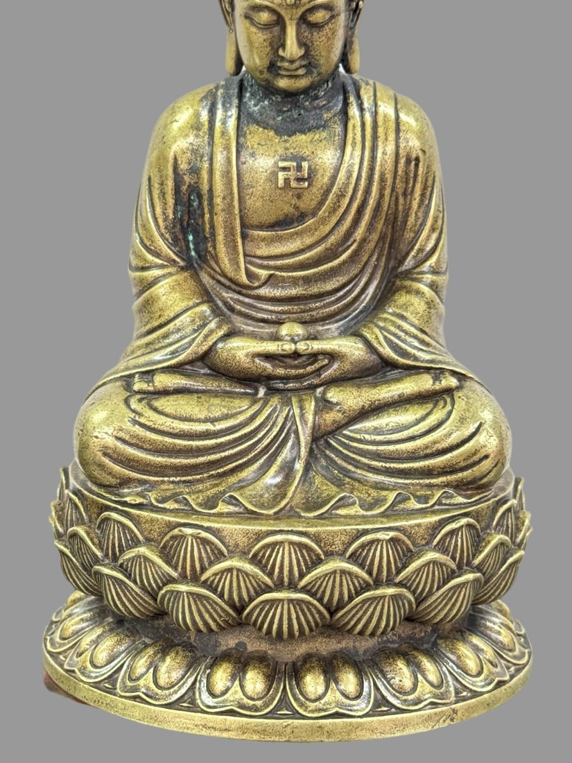 A Exquisite Copper Buddha Statue Ornament - 3