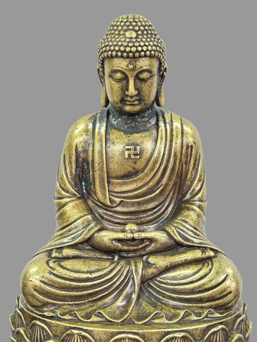 A Exquisite Copper Buddha Statue Ornament - 7