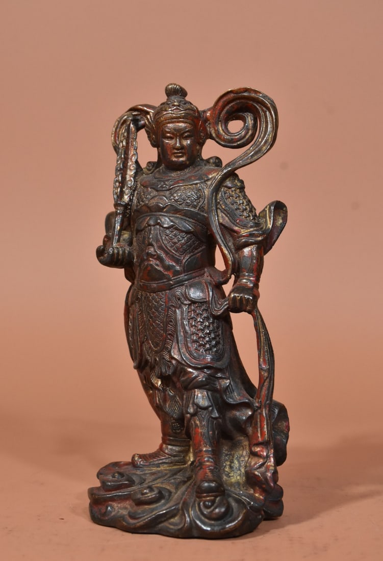 A Exquisite Coppery Figures Ornament - 3