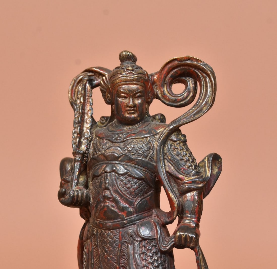 A Exquisite Coppery Figures Ornament - 4
