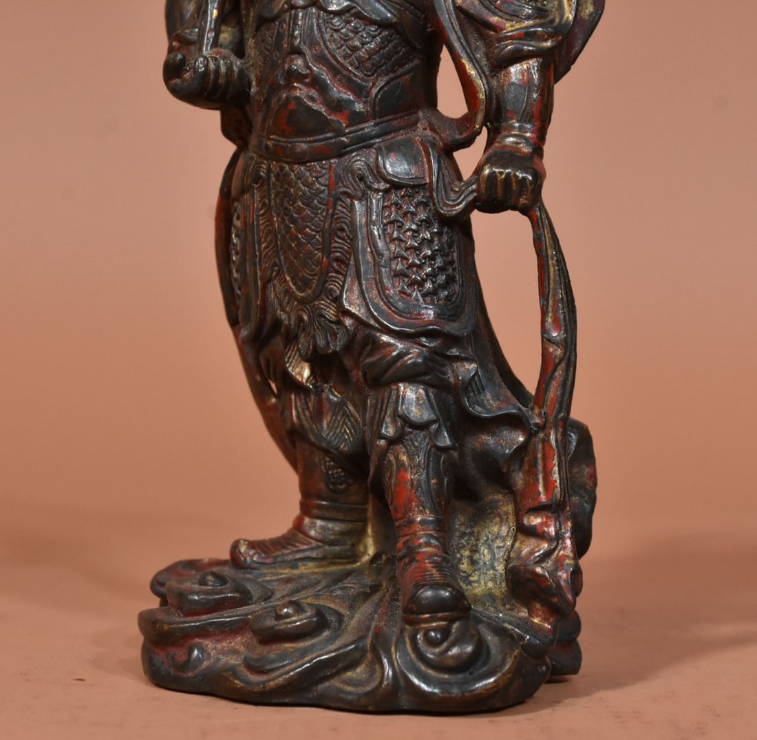 A Exquisite Coppery Figures Ornament - 5
