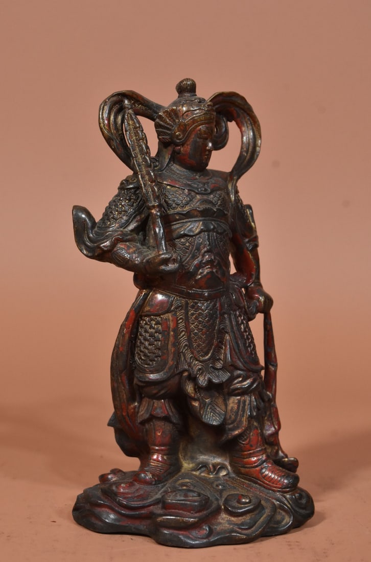 A Exquisite Coppery Figures Ornament - 6