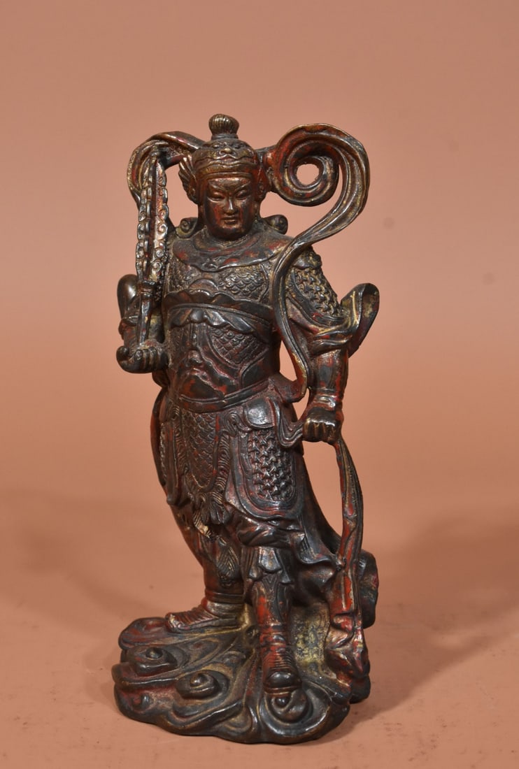 A Exquisite Coppery Figures Ornament - 7