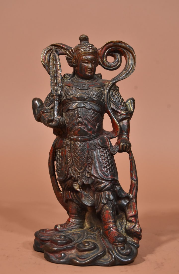 A Exquisite Coppery Figures Ornament - 9
