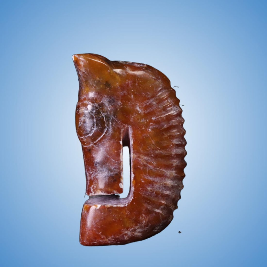 A Exquisite Gaogu Jade Pig Dragon Pendant: A Exquisite Gaogu Jade Pig Dragon Pendant,Ancient Time, China,Size:1inx0.6inx1.7in,Weight:31g 高古玉猪龙挂件,远古时期