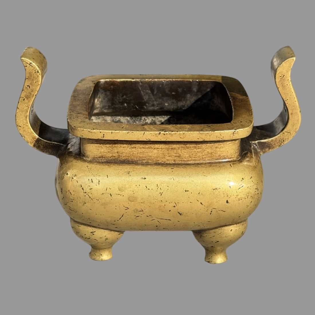 A Exquisite Copper Double-Ears Censer - 3
