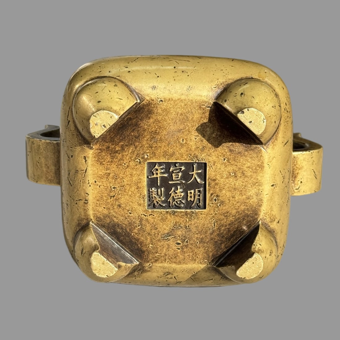 A Exquisite Copper Double-Ears Censer - 6