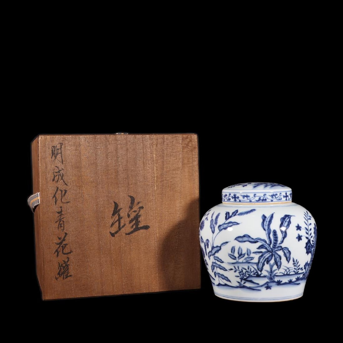 A Exquisite Blue and White Flower Pattern Jar: A Exquisite Blue and White Flower Pattern Jar,Ming Dynasty, China,Size:5.3inx5.7in 青花花卉纹罐,中国明代