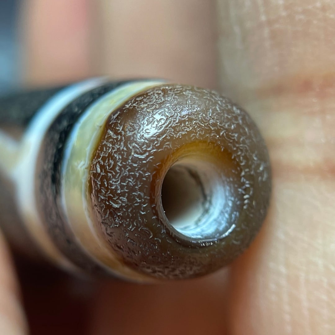 A Exquisite Tiger Tooth Dzi bead - 10