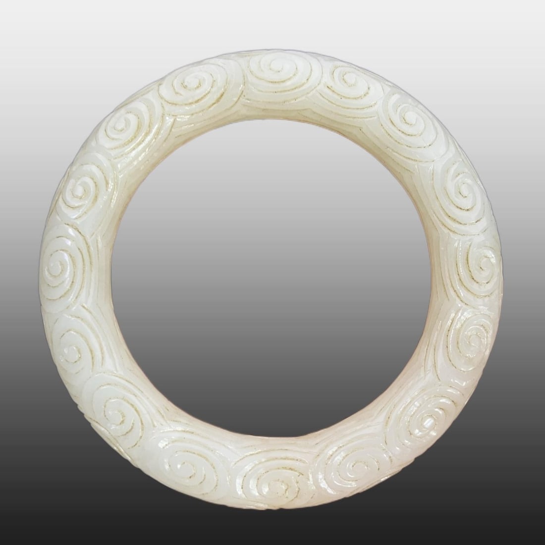 A Exquisite Hotan Jade Auspicious Cloud Pattern Bracelets - 8