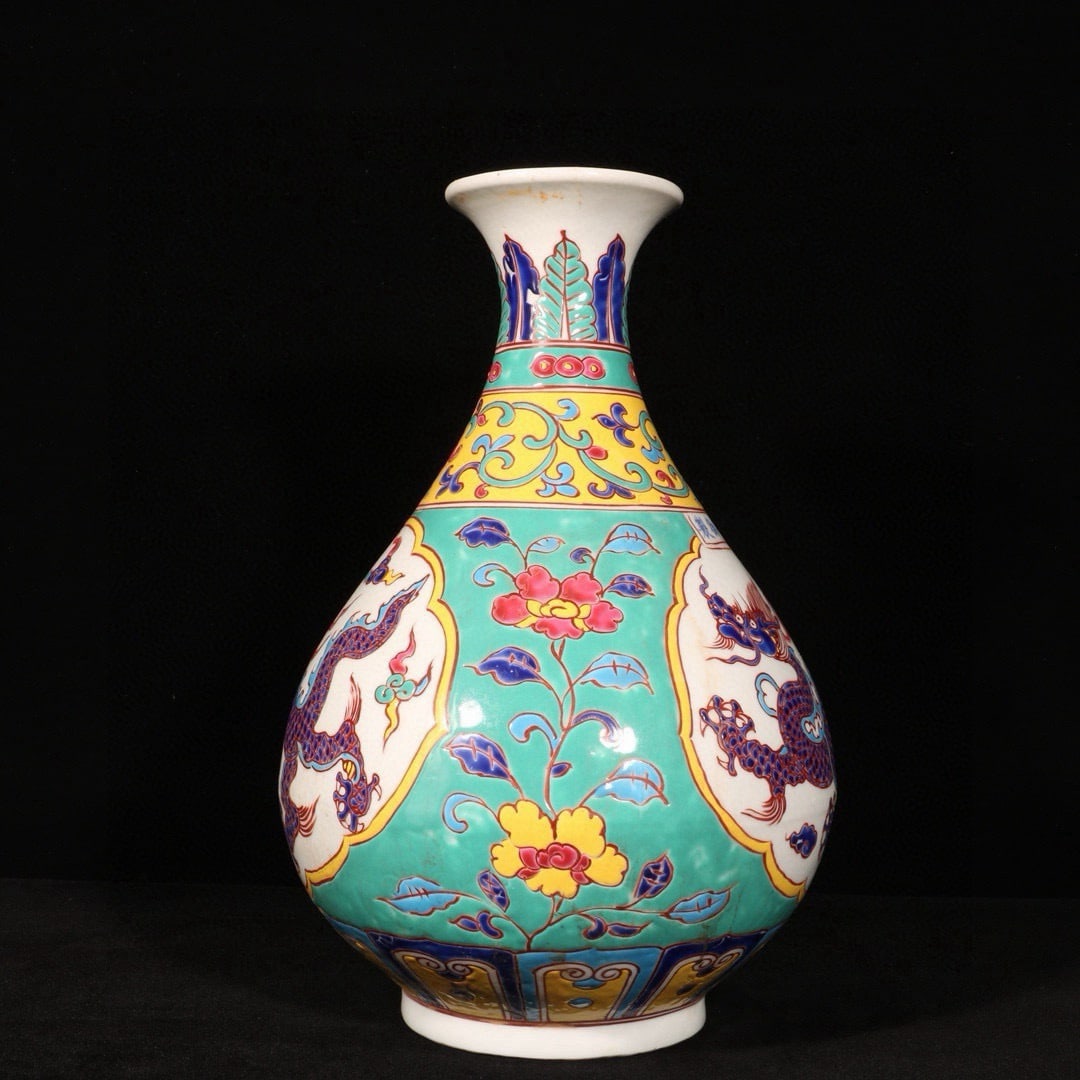 A Exquisite Wucai Dragon Pattern Vase - 7